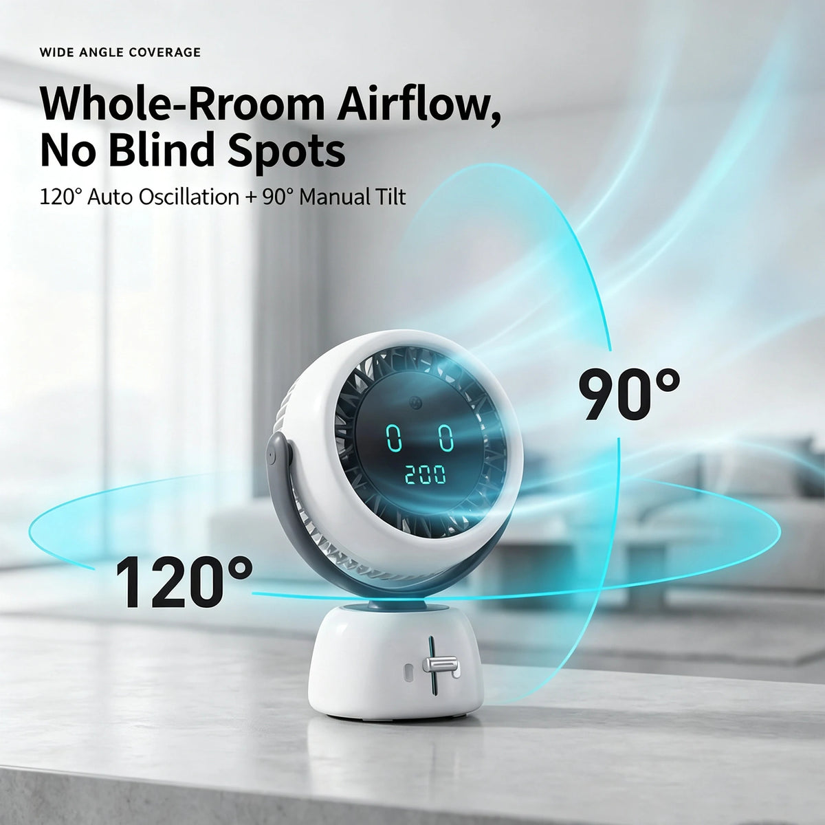 AI Face Tracking Mini Fan Smart Digital Display Portable Personal Cooling Fan for Outdoor Travel Quake