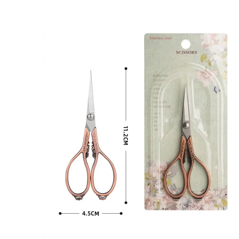 Vintage Detail Tailor Scissors Precision Embroidery Pointed Scissors Stainless Steel Office Supplies Sewing Scissors Quake 2