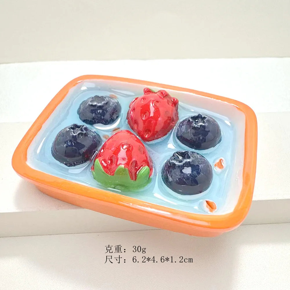 5Pcs Large Miniature Sweet Cake Dessert Noodle Resin Cabochon Fake Food for Decor Making Accessories DIY Dollhouse Kichen Play Quake No.6