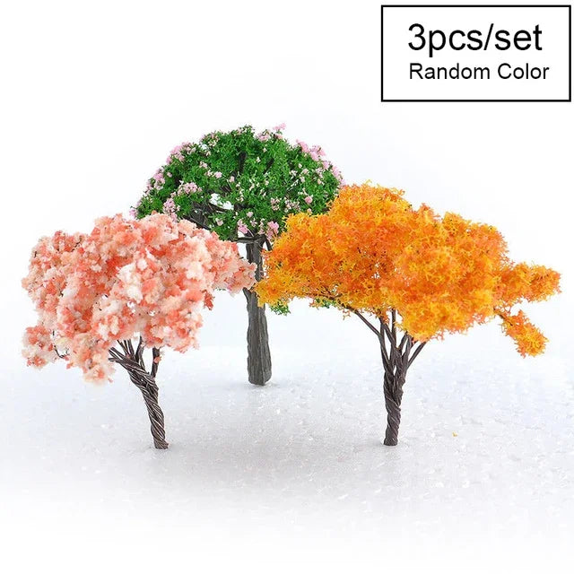 Mini Craft Figurine Bend Bridge House Mushroom Fence Craft Figurine Plant Pot Garden Ornament Miniature Fairy Garden Decor DIY Quake A - Trees