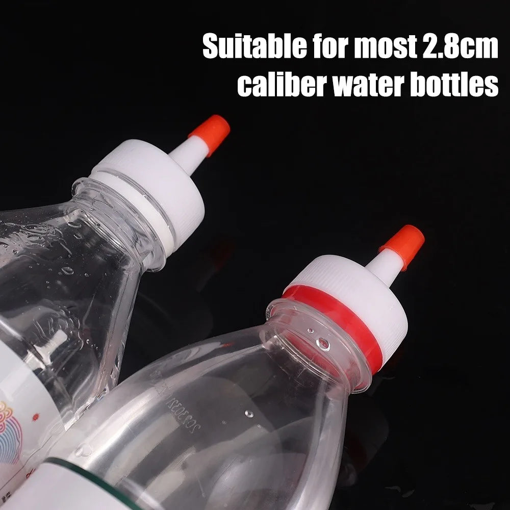 10pcs 28mm Bottle Cap Tip Conversion Head Plastic Red Bottle sealing cap Universal Leak Proof Squeeze Bottles Replacement Caps Quake