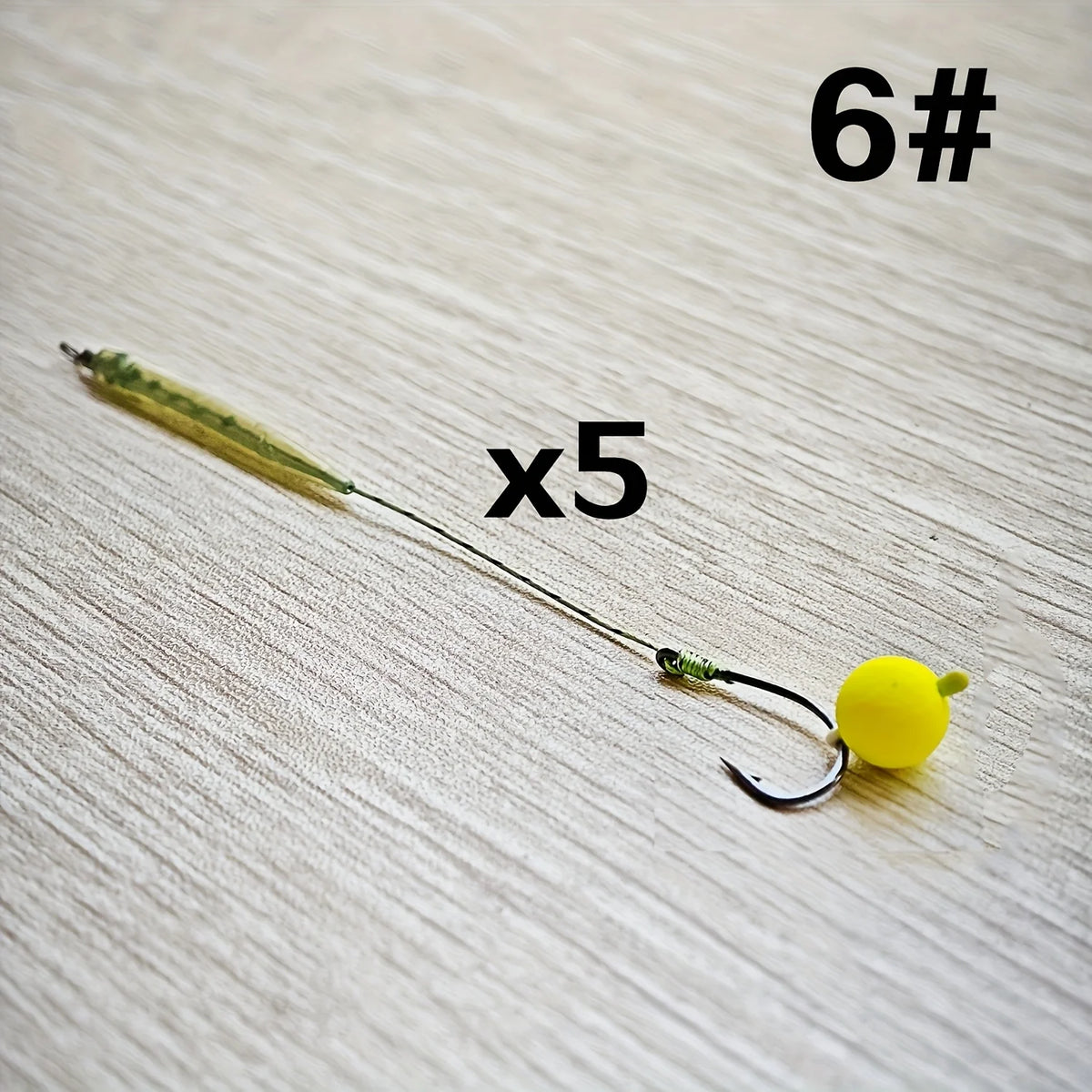 5pcs European Carp Fishing Setup with PVC Floats and Hooks - Ideal for Grass Carp and Bream, Bait Fishing Gear|Minimalist Design Quake 6hao5pcs
