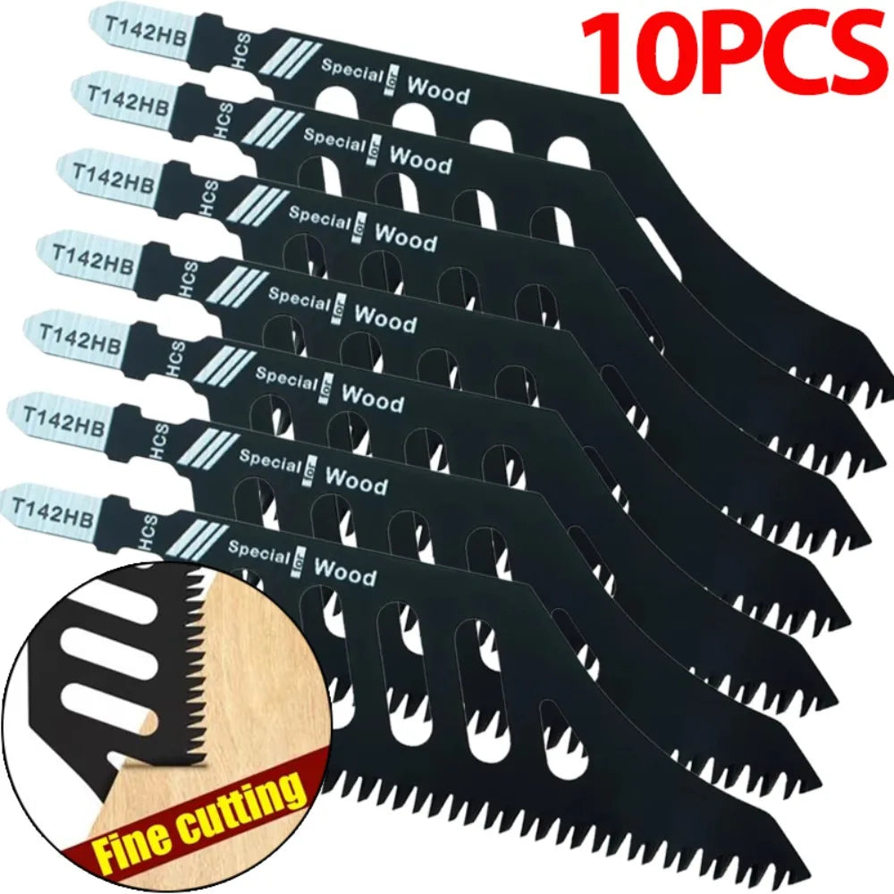 Carbon Steel Scroll Saw Blade T-Shank Fine Coarse Teeth Saw Blade for Wood Aluminum Household Fast Tight Spaces Cutting Tools Quake