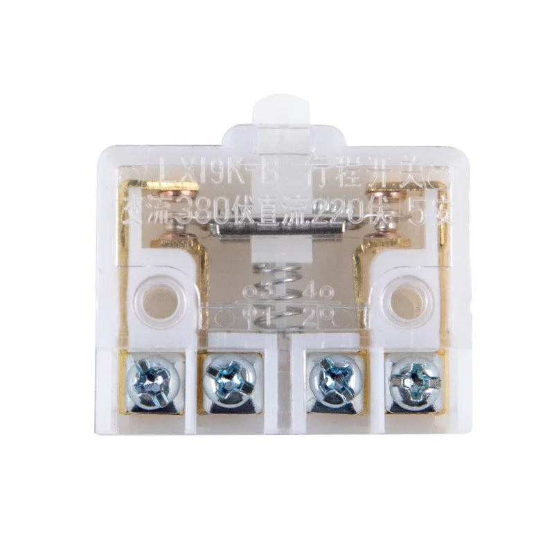 1PC White AC380V 5A Micro Stroke Micro Limit Switch LX19K-B Foot Switch Self-reset 120 Times/hour Quake one size