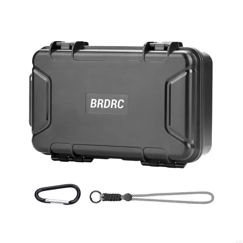 Protective Action Camera Set Case with Hard Shell, Carry Handle, Carabiner Clip and Wrist Cord for Neat Travel Storage and Daily Quake