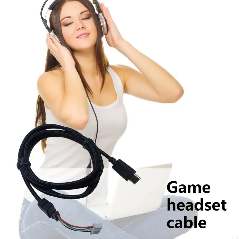1.5M Long USB C Gaming Headphone Replacement Cable With Superior Sound Clarities for ROG / ROG S K1KF Quake