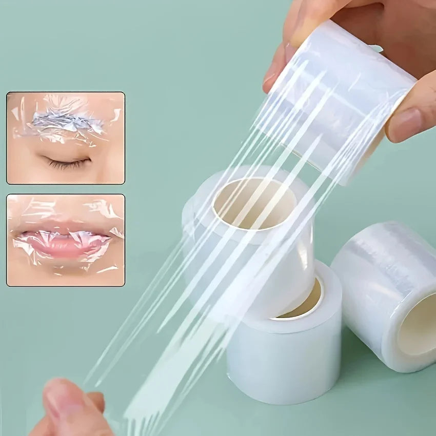 vvocci Disposable Microblading & Tattoo Cling Film Wrap – Clear Protective Cover for Eyebrows & Lips (1 Roll) Quake