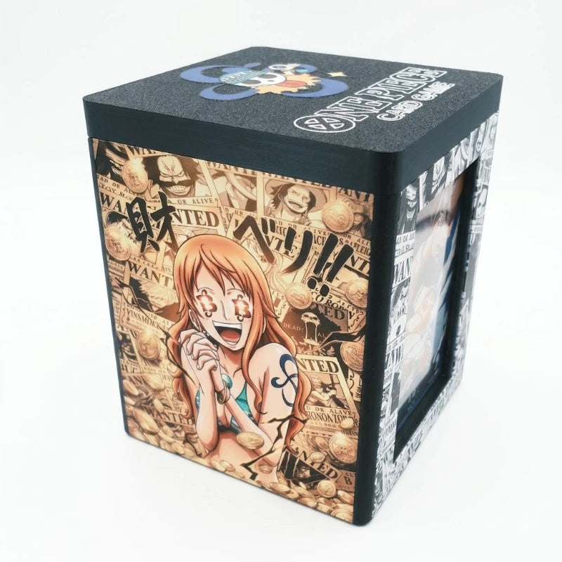 Hot New One Piece Nami 3D Printed Card Storage Box Large Capacity Deck Holder Desktop Decor Organizer Anime Gift for Fans Quake