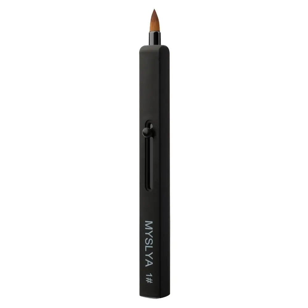 Makeup Brush Make Up Tool Lady Capped Eyeshadow Applicator Lip Gloss Brush Lipstick Brush Cosmetic Brush Retractable Lip Brush Quake black