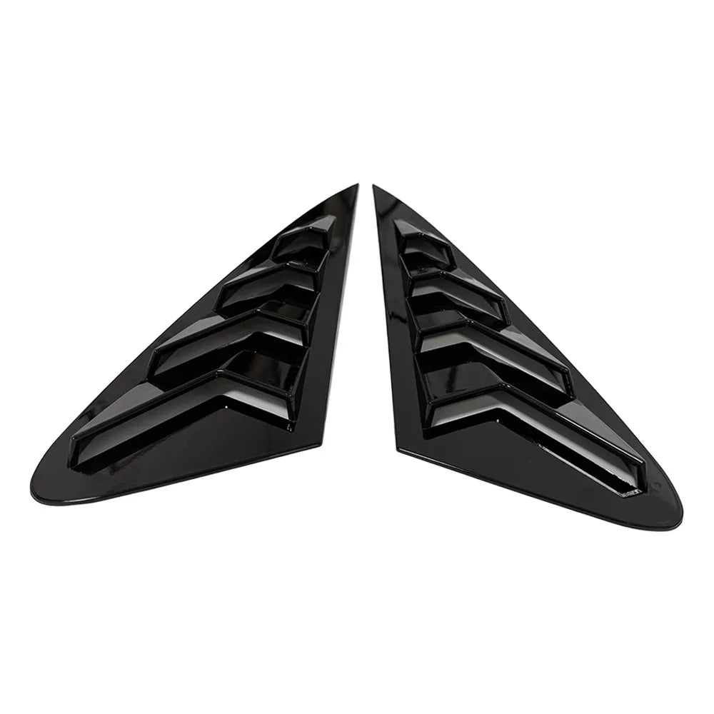 For Audi A1 2011-2018 Car Rear Louver Window Side Shutter Cover Trim Sticker Vent Scoop ABS Carbon Fiber Black Accessories Parts Quake
