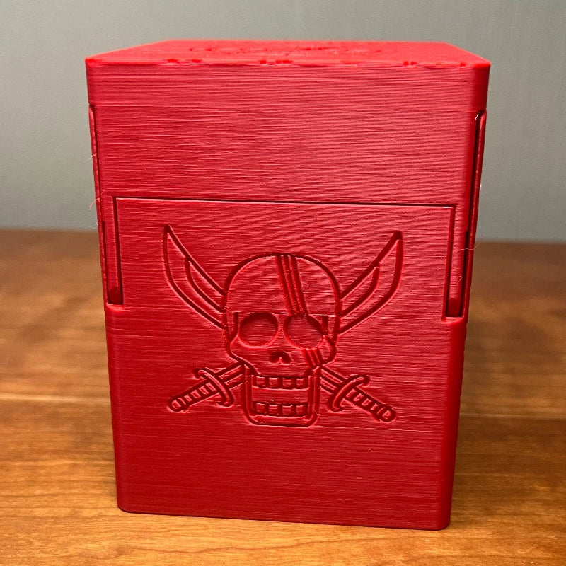 New One Piece Red Haired Shanks Deck Box 3D Printed Eco Resin Embossed Card Storage Box Lifting Tray Desktop Decor Anime Gift Quake