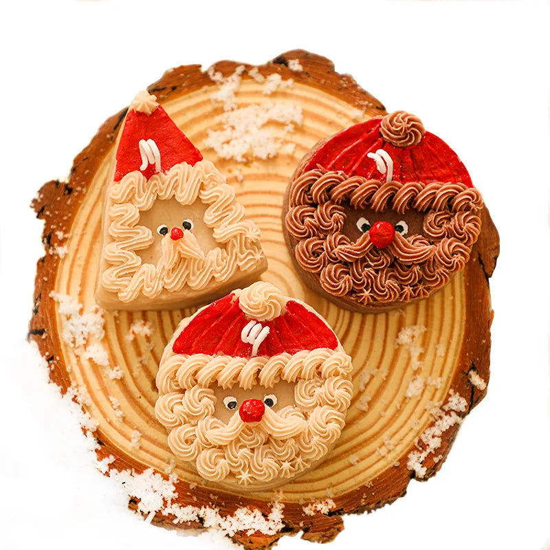 1pc Christmas Atmosphere Cute Small Gifts Aromatherapy Candles Souvenirs Creative Handmade Santa Claus Candles Quake