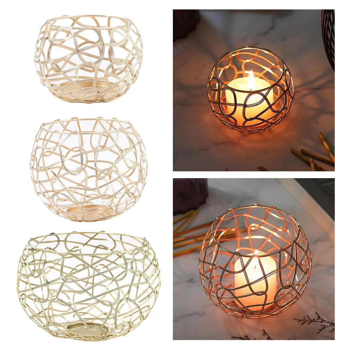 Iron Cone Candle Holder, Light Candle Holders, Pillar Candle Holders Quake