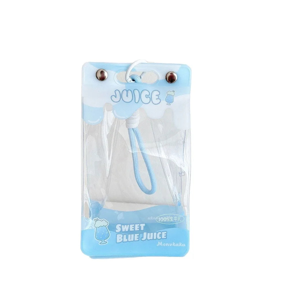 New Transparent Data Cable Storage Bag Dustproof PVC Dolls Storage Pouch Colorful Gift Dolls Outdoor Bag for 13cm Dolls Quake Blue