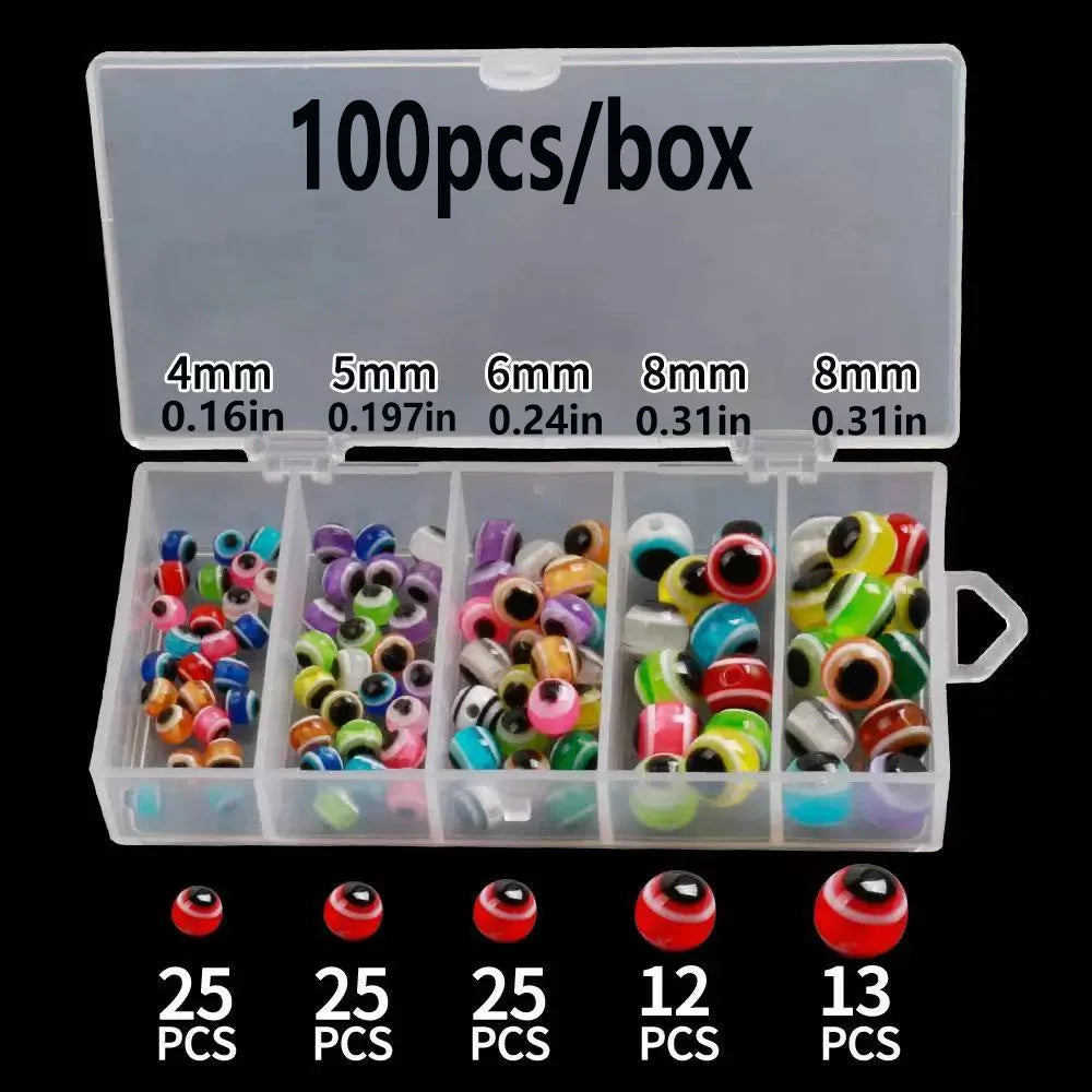 100 Pieces/Box, Lure 5-8mm Fish Eye Stopper Beads, Texas Fishing Gear, Stopper Beans, Fishing Lure Eye Balls Quake 100pcseyes