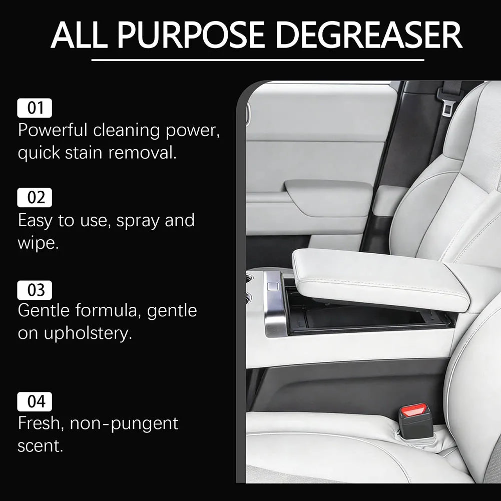 Purpose Car Degreaser Spray Lemon Scent Cleaner For Auto Interior Seats Sofas Home Furniture Grease Removal Cleaning Tool Quake