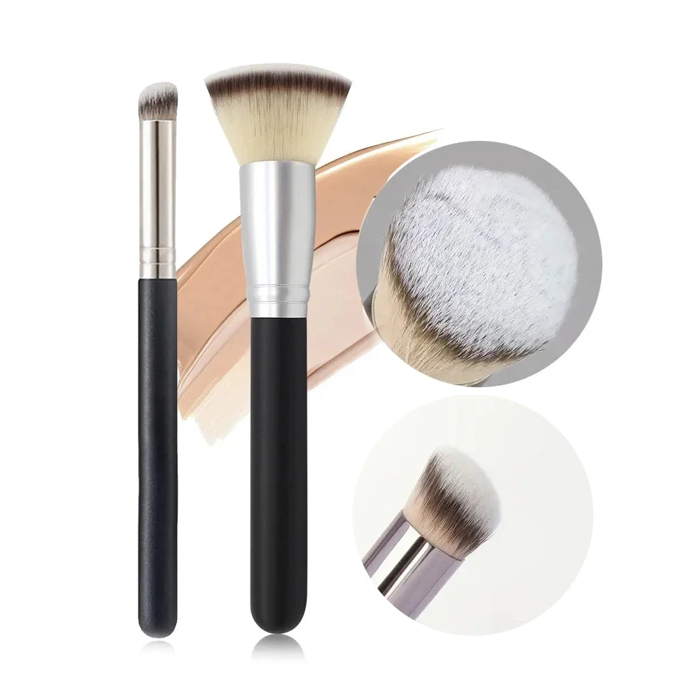 Makeup Brushes Foundation Loose Powder Concealer Blending Blush Brush Professional Cosmetic Beauty Makeup Tool Quake 2pcs 3