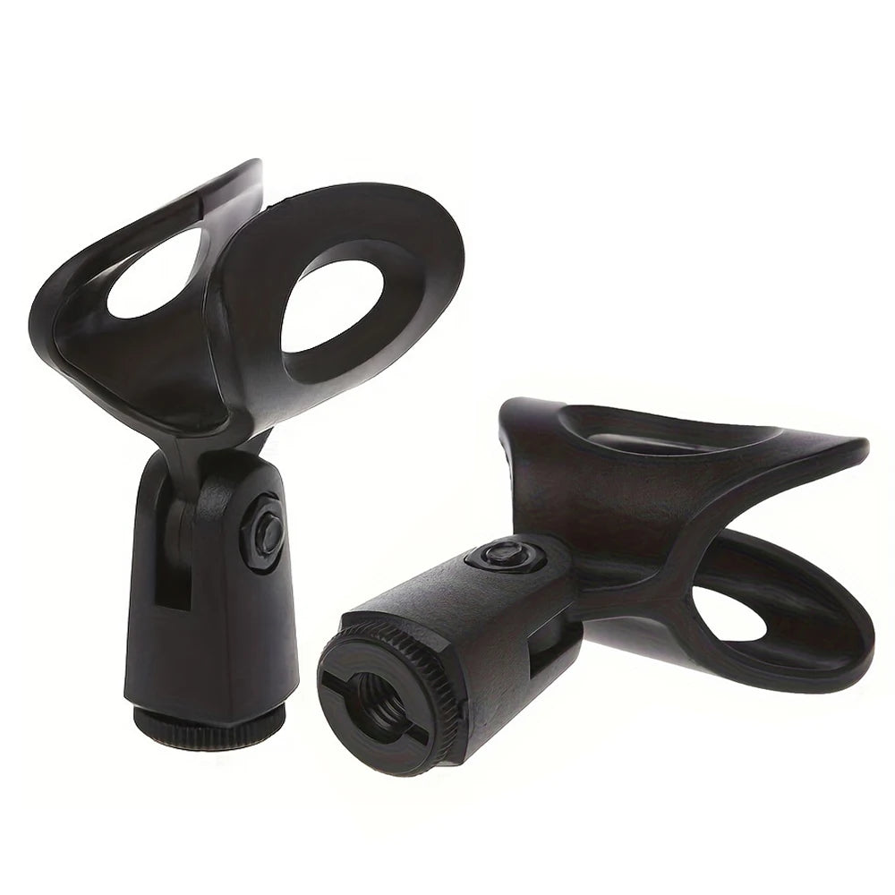 4pcs Microphone Clip Adjustable Mic Holder Clamp For Desktop Floor Standing Microphones Stand Quake