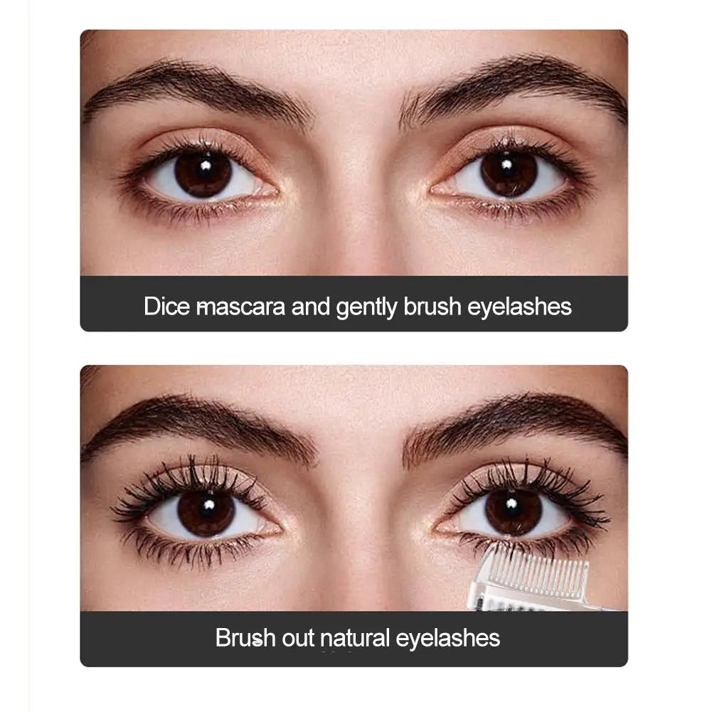 Dual-Headed Eyebrow Comb Makeup Brush Beauty Tool Professional Lash & Brow Comb, Dual-Sided Brush Creates Groomed Lashes & Brows Quake
