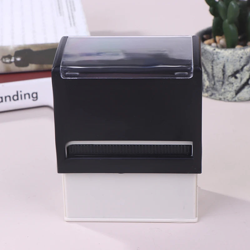 1Pcs Black Rectangular Self-Inking Stamp Case For DIY Custom Stamp Quake P60