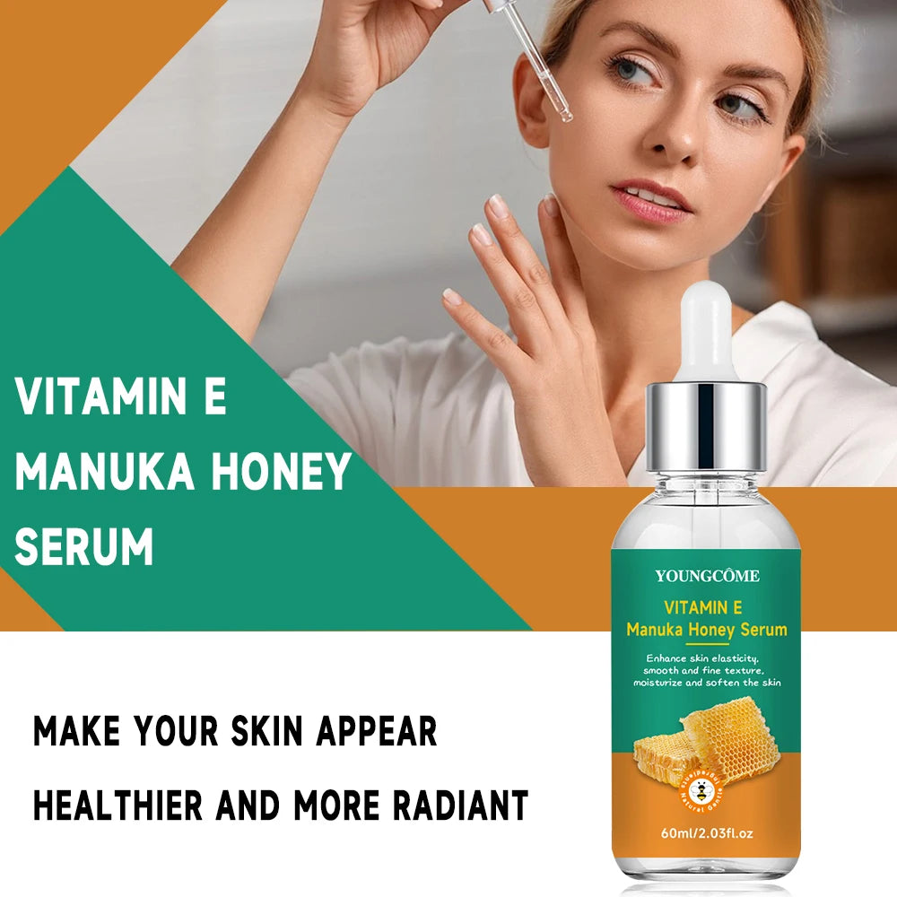 Vitamin E Manuka Honey Essence Moisturizing Face Serum Korean Skincare Products Antiwrinkle Facial Serum40ml/60ml 2025 NEW Quake