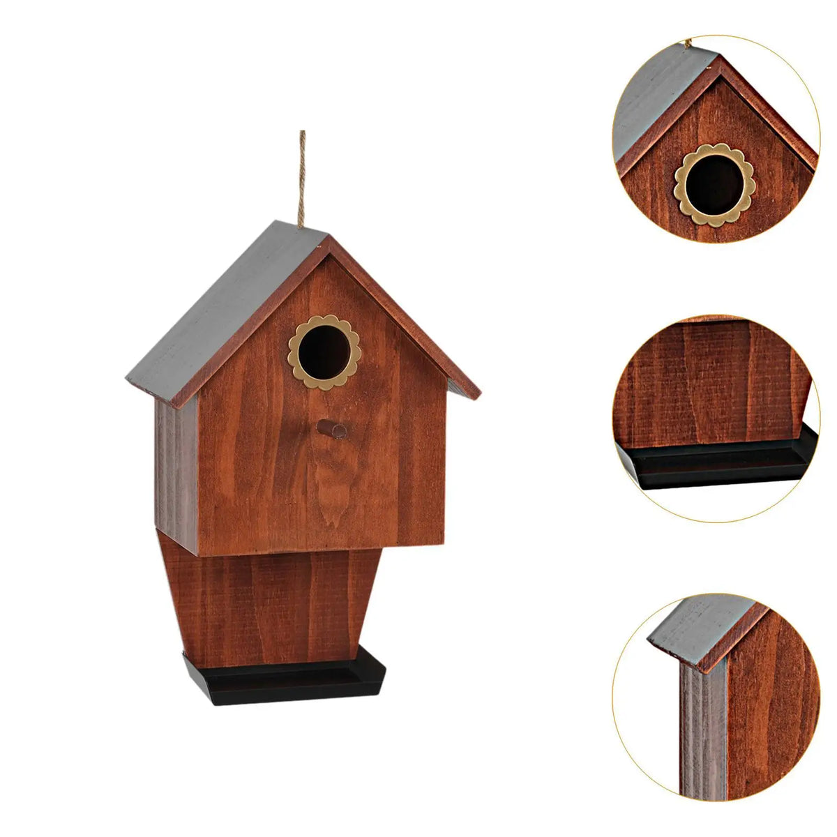 Bird Houses for Outside Weatherproof with Feeder Ornament Birdhouse for Outdoor Garden Decoration Cottages Farmhouse Finches Quake