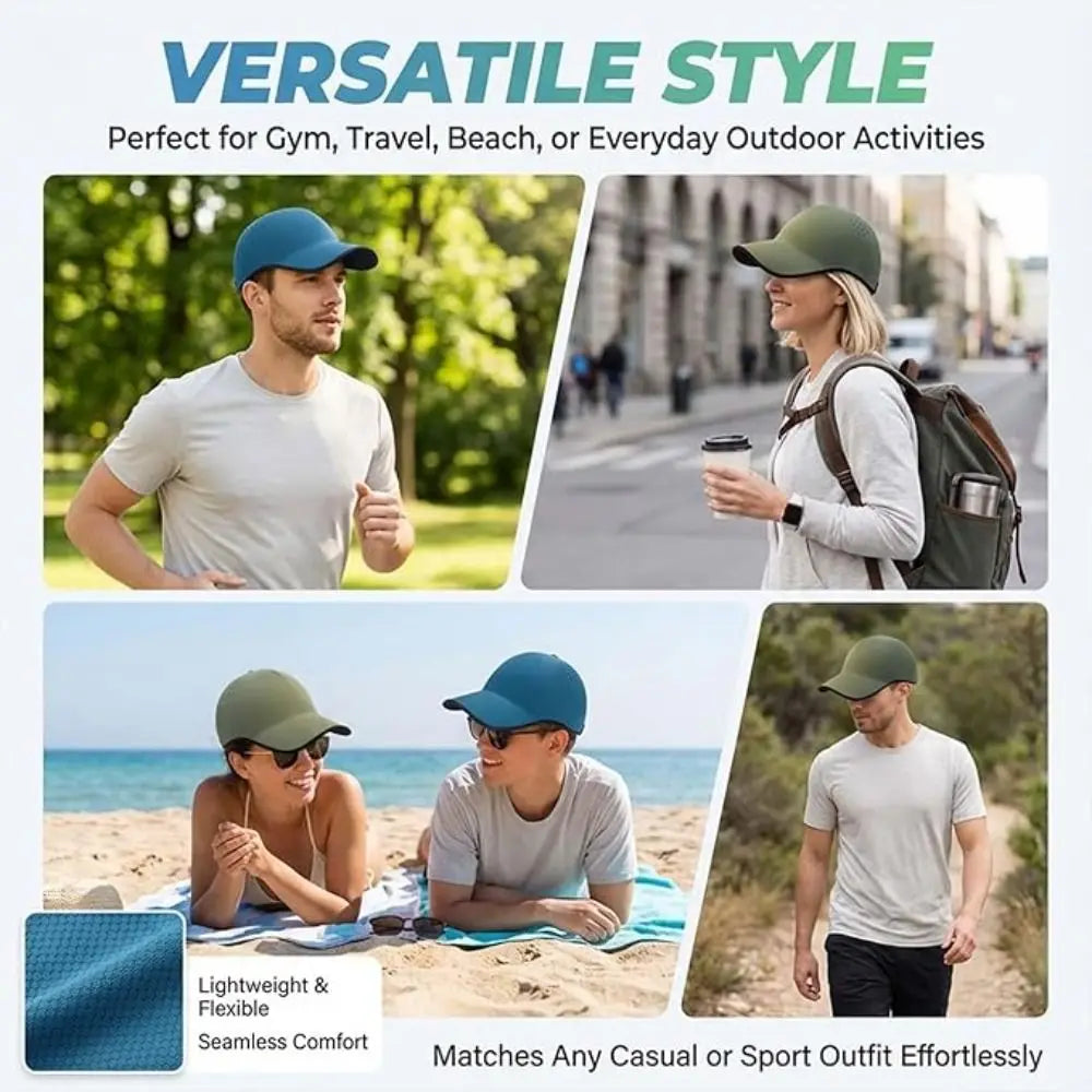 Creative Gift Seamless Baseball Cap Packable Quick Drying Outdoor Hat Lightweight Breathable Sports Hat Quake