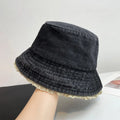New Unisex Cotton Bucket Hats Solid Color Summer Sunscreen Panama Hat Multicolors Fabric Sunbonnet Quake 9