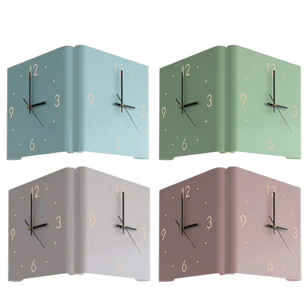 Modern Creative Wall Clock with Numeral Scale Silent Double Sided Clock Minimalist Metal Hanging for Bedroom Corridor Quake