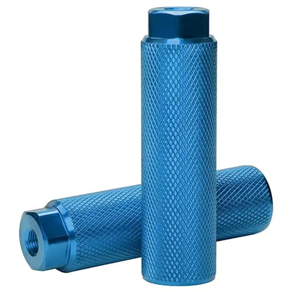 2Pcs Durable Anti-Slip Bike Pegs Aluminum Alloy Lightweight Bicycle Foot Pegs Cycling Parts Bicycle Accessories Fit 3/8 Inch Quake Sky Blue