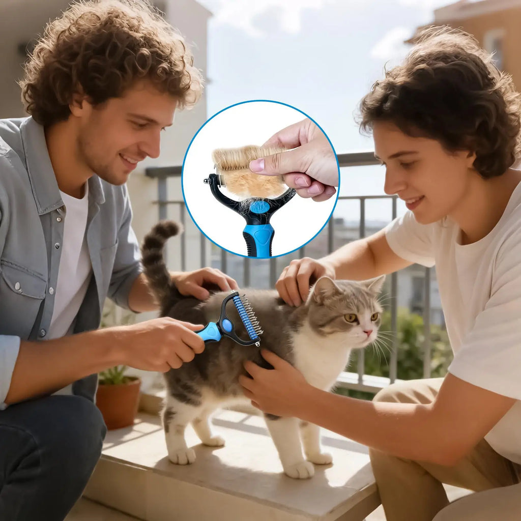 Dog Shedding Brush Undercoat Rake Detangling Comb for Kitten Puppy Long Short Haired Animals Removing Knots Loose Hair Quake