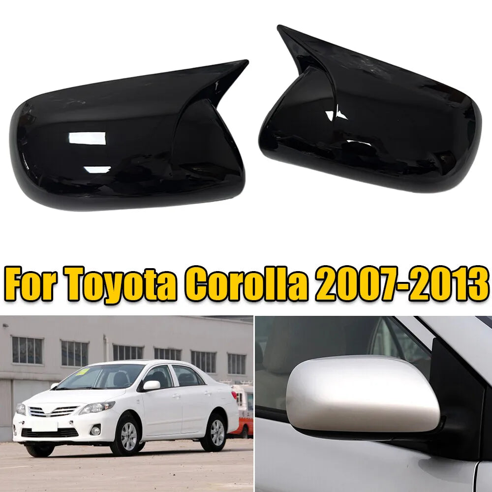 For Toyota Corolla 2007-2013 Car Sticker Rearview Side Mirror Cover Wing Cap Exterior Case Trim Accessories Vehicle Decoration Quake