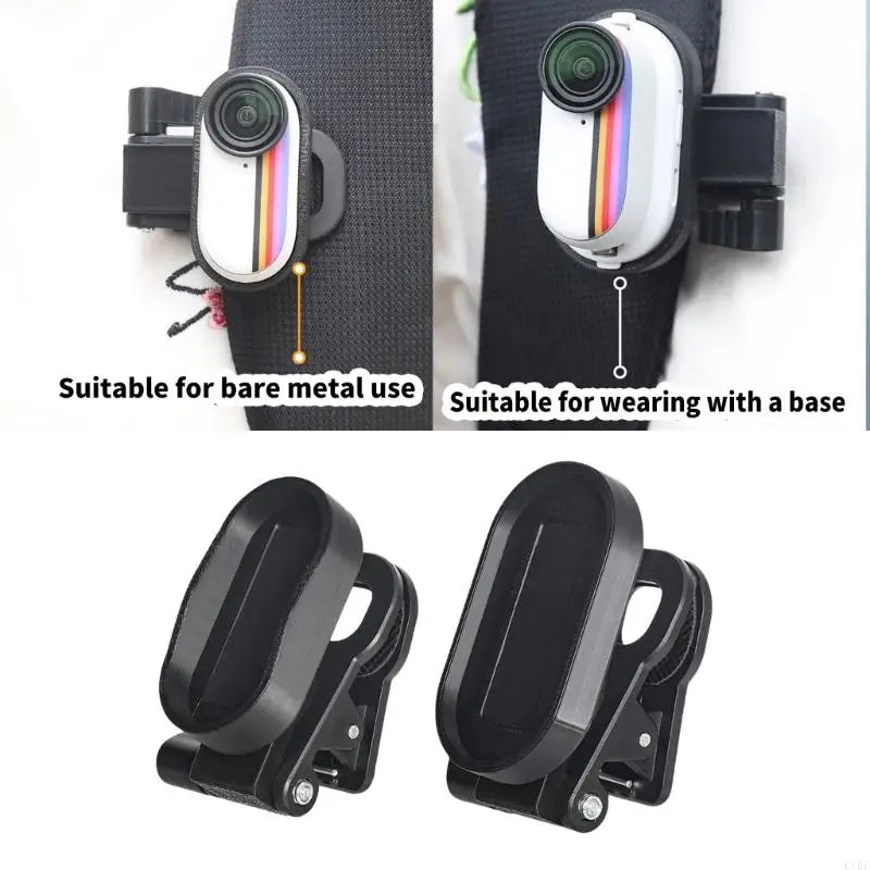 Backpack Clip Mount For 360 GO3S Action Camera 360 Rotation For Handsfree On Shoulder Straps Or Cap K1KF Quake