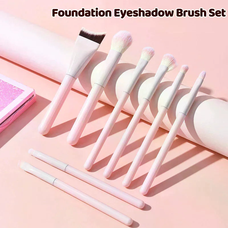 1/8 PCS Makeup Brushes Set Eye Shadow Foundation Women Cosmetic Brush Eyeshadow Blush Beauty Soft Hair Make Up Tools With Bag Quake