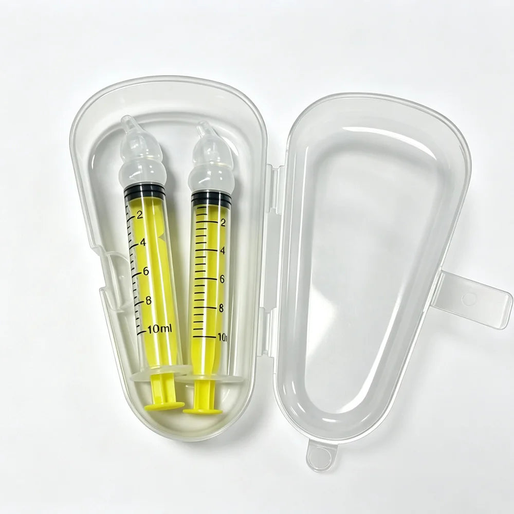 vvocci Nasal irrigator Cartoon Baby Oral Suction Nasal Aspirator Baby Snot Cleaner 10ml Syringe-style Baby Nasal Irrigator Quake Boxed2pc 10ml Yellow