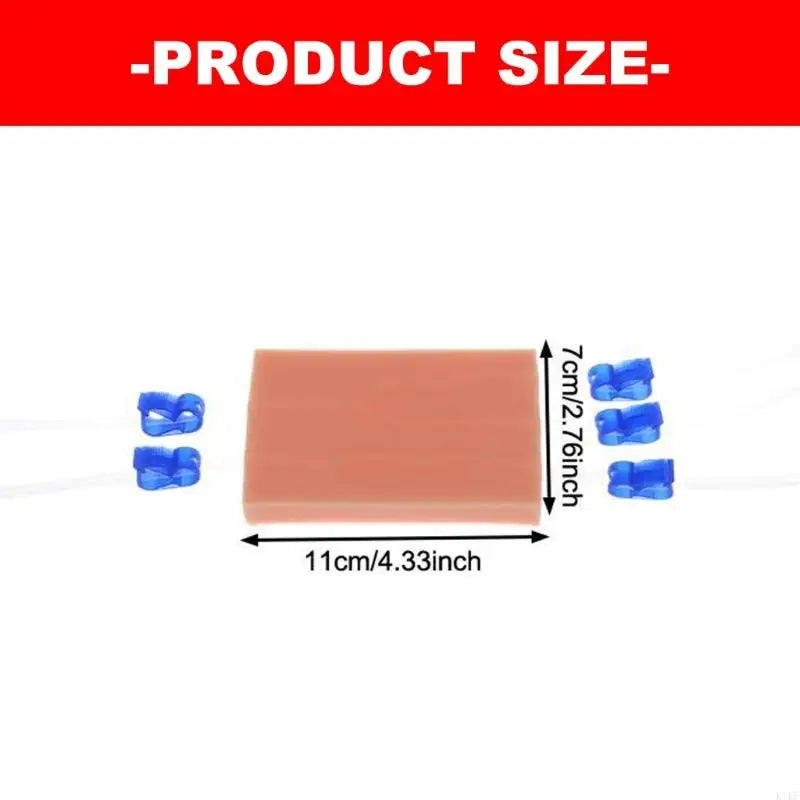 Intravenous Injection Practice Pad with 3 Simulated Vessel Lines, Silicone Training Module for Nursing Skills Labs and K1KF Quake