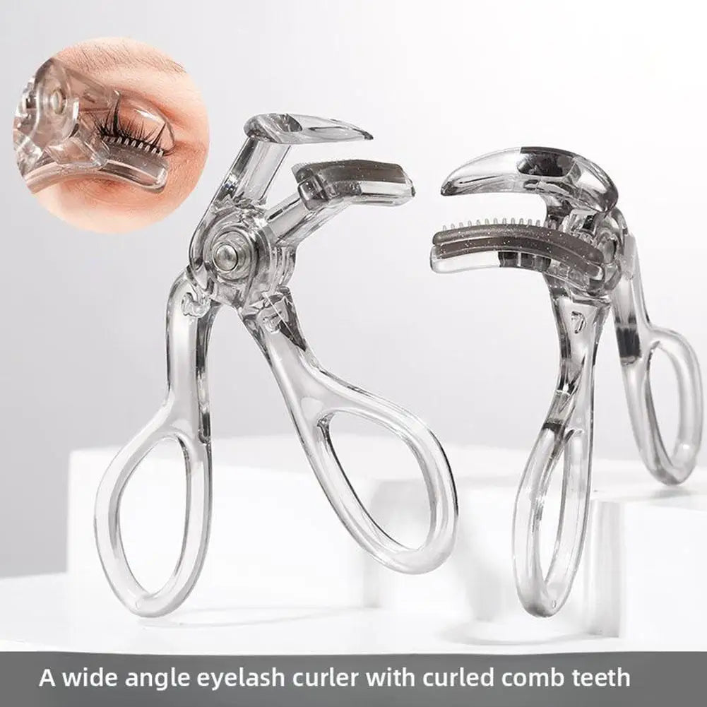 Portable Wide-Angles Eyelashes Curler And Partial Eyelash Curler Eye Lash Curler With One-Clip Comb Makeup Tool For Woman Girls Quake