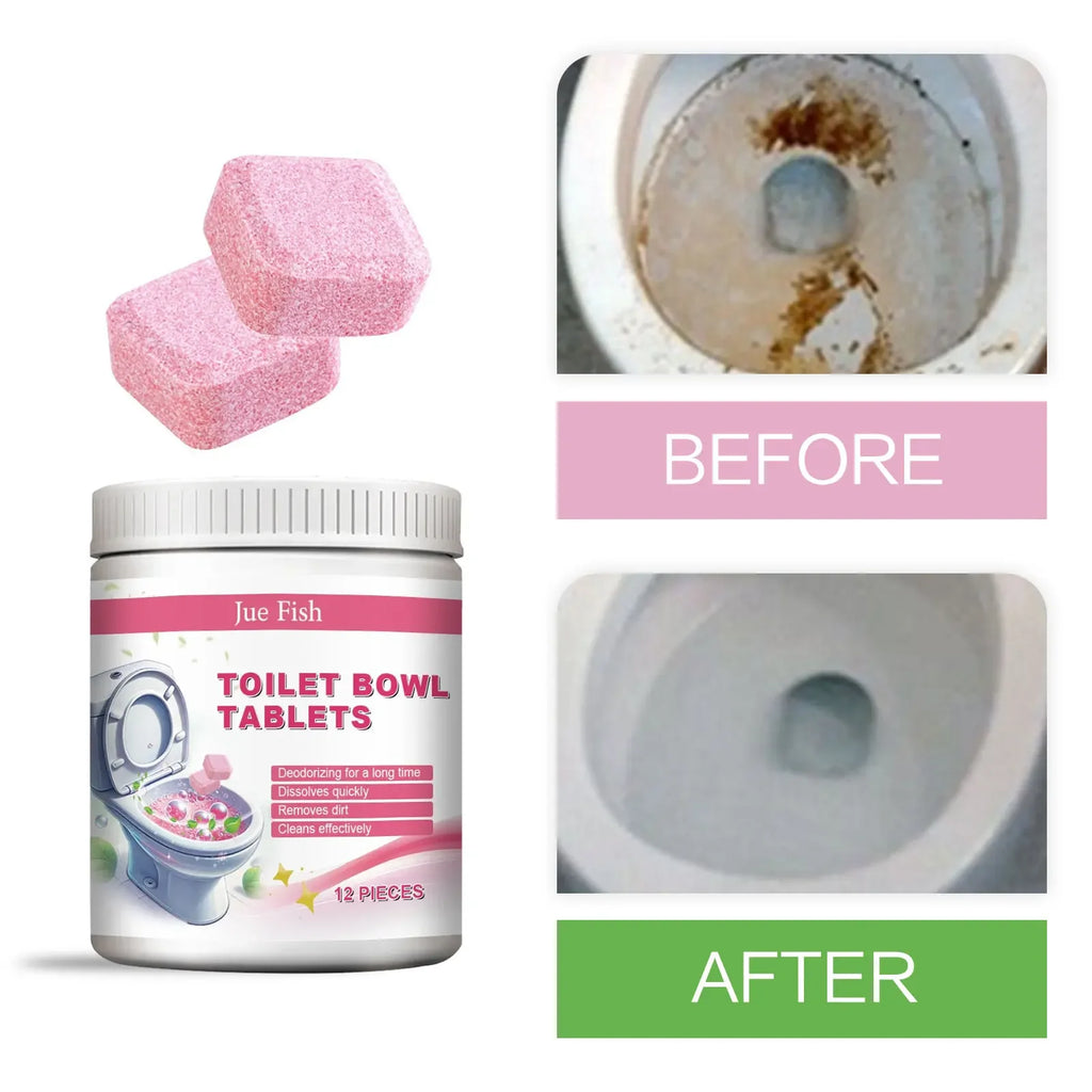 Toilet Effervescent Tablets Remover Yellow Urine Dirt Tank Descaling Cleaner Automatic Flushing Deodorant Toilet Bowl Cleaner Quake 24pcs