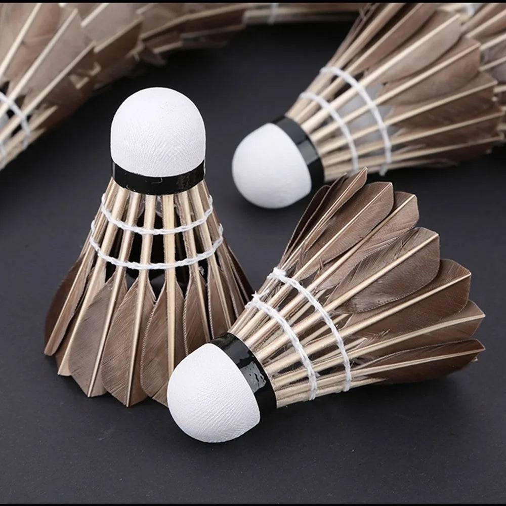 Professional Badminton Shuttlecock Black Goose Feather Badminton Shuttlecock Training Sport Badminton Ball Quake