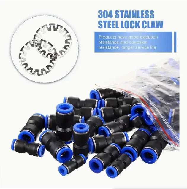 PU 5/10/20 PCS Quick Connect Air Hose Fitting - Universal Plastic Air Plug Connector for PU4/6/8/10/12mm Pipe Quake