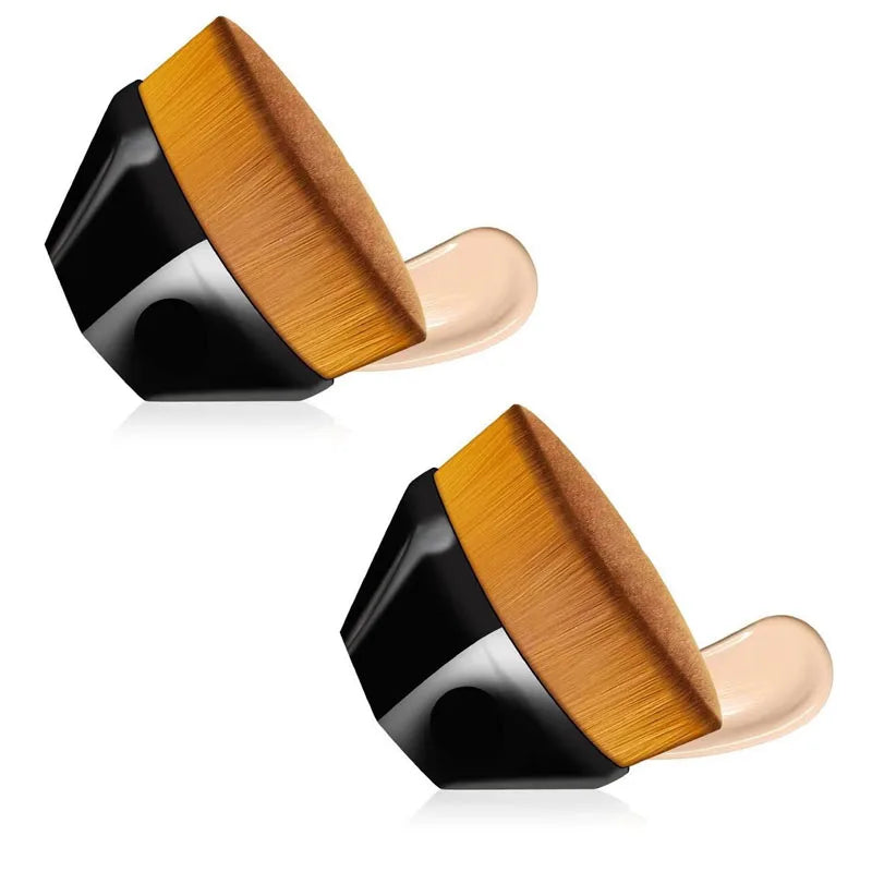 1/2pcs New Magic Makeup Brush Beauty Powder Face Blush Brushes Portable Professional Foundation Brush Large Cosmetics Soft Base Quake 2pcs black