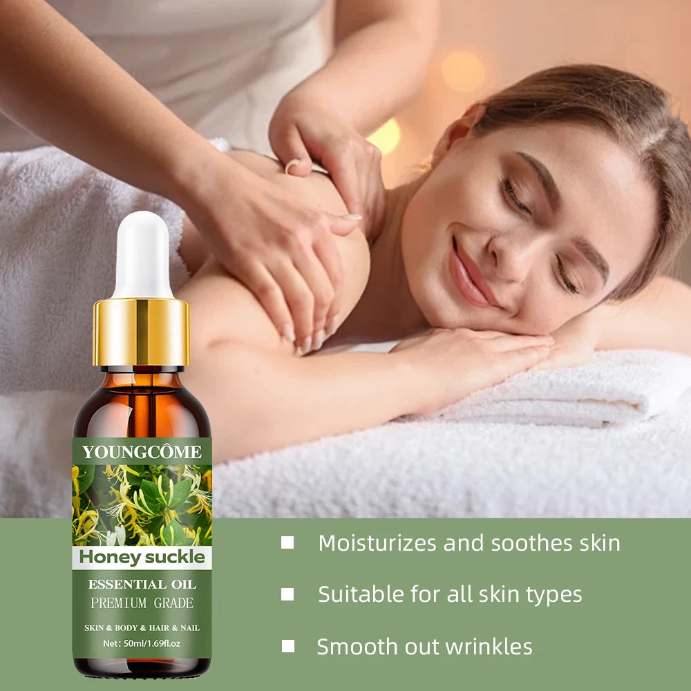 Honeysuckle essential oil, withsoothing skin,soothing physical and mental effects. Suitable for body massage,DIY Beauty Recipes Quake