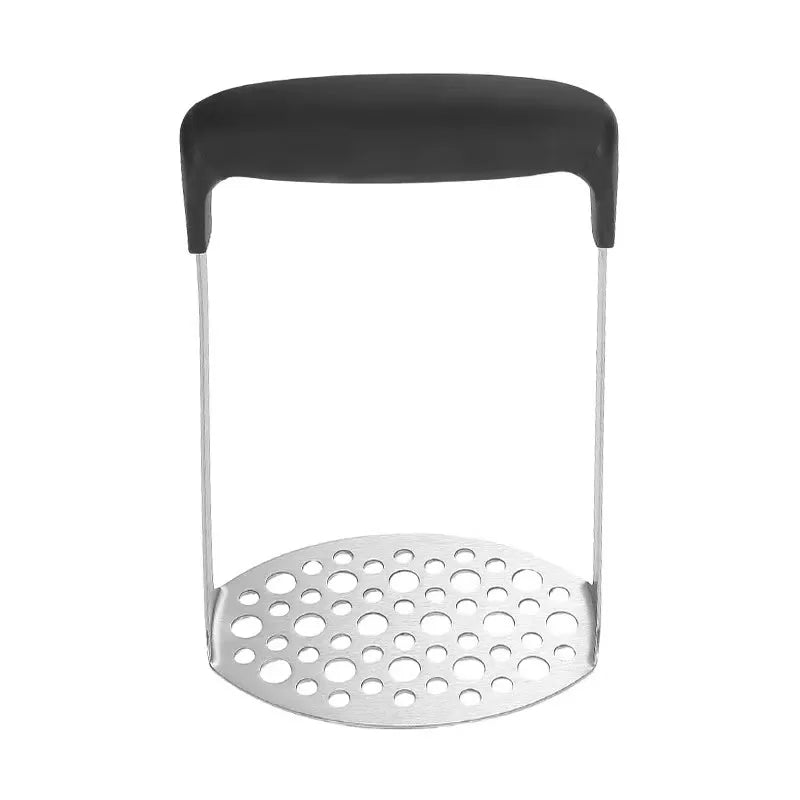 Stainless Steel Potato Masher Manual Food Mud Presser Multi‑Function Kitchen Tool for Sweet Potato Baby Food Mashing Quake