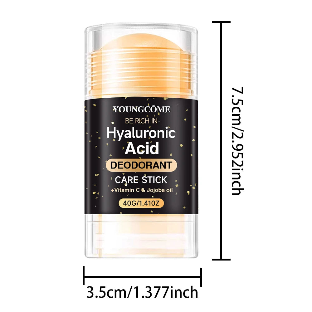 Hyaluronic Acid Deodorant Stick Underarm Bad Smell Sweating Removal Armpit Refreshing Antiperspirant Lasting Aroma Deodorant Quake 1pcs