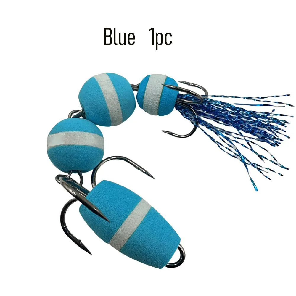 1-Pack Fishing Offset Soft Bait Large Lure Set, Fishing Soft Bait, Foam Lure, Swimming Lure, Wobbling Lure, Black Bass Lure, Includes Artificial Lure, Portable Fishing Hook Quake Lanpaomo1Pc