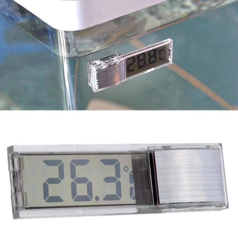1pc Aquarium Thermometer 3D Digital LED Electronic Fish Tank Temperature Fish Turtle Temp Meter Aquarium Decoration Quake