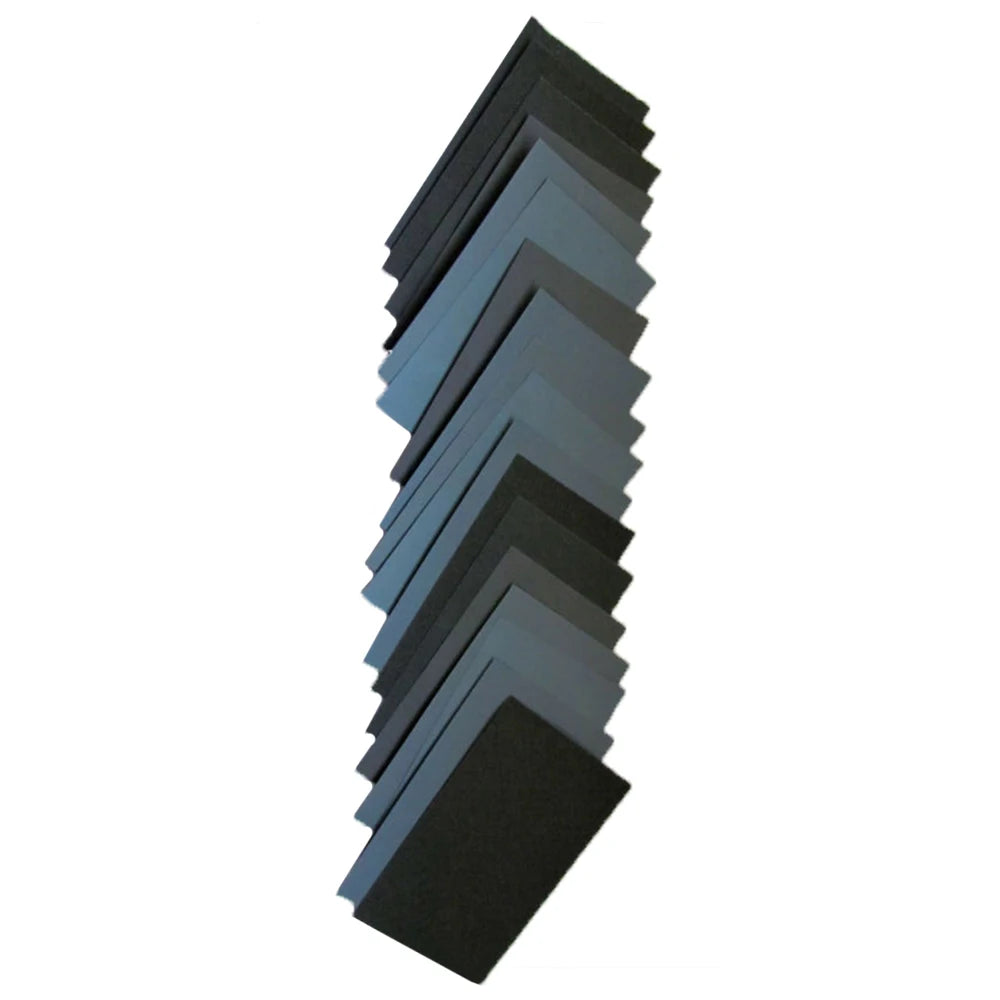 Sandpaper 400 600 800 1000 1200 1500 Grit Wet/Dry 1/2inches 16 Pieces For Polishing Car Wash Maintenance Paint Care Quake