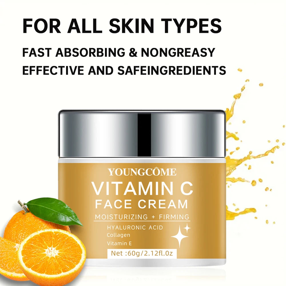 Vitamin C and hyaluronic acid skin care cream Anti Aging Firming Lifting Fade Moisturizing Brightening Skin Care Cosmetic Quake