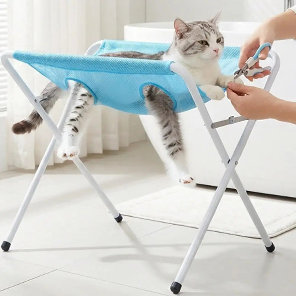 Foldable Pet Grooming Hammock Stand Portable Dog Grooming Table for Nail Trimming Ear Cleaning Small Dogs Home Pet Care Quake