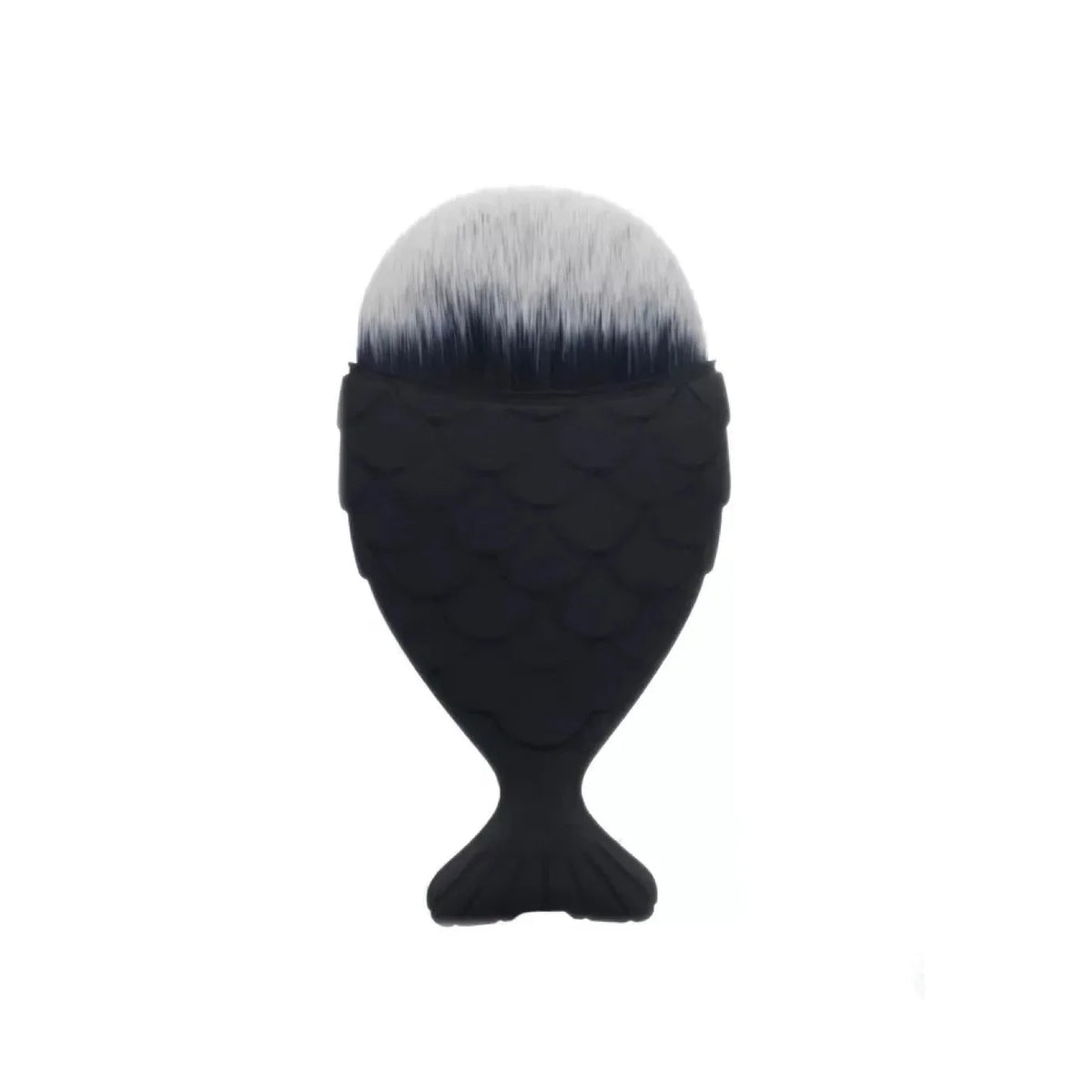 1pc Blush Brush Mermaid Shape Professional Face Makeup Brush Foundation Cosmetic Fish Brush Makeup Tool Kit Powder Nail Art Tool Quake black